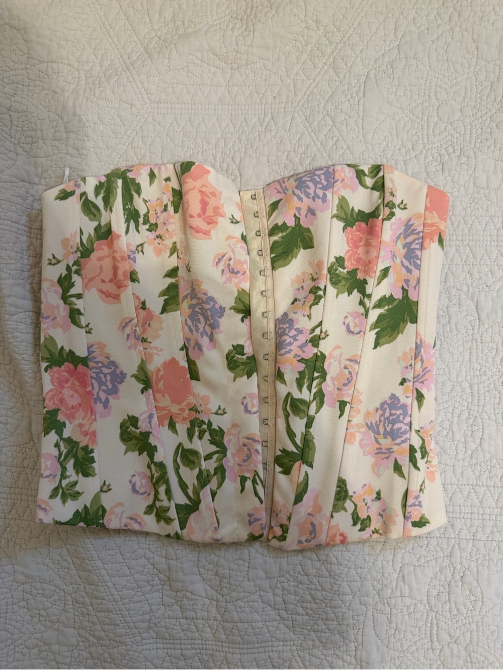 Zara Strapless Floral Corset Top